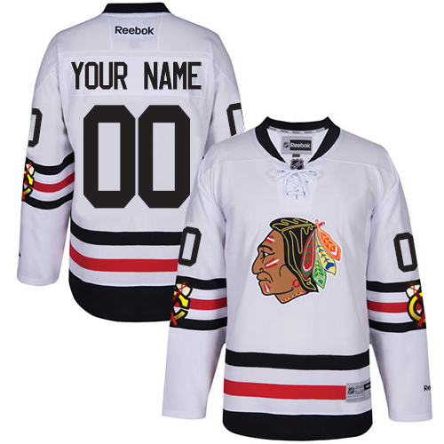 NHL Chicago Blackhawks Trikot Benutzerdefinierte Reebok 2017 Winter Classic Weiß